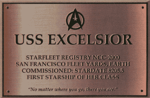 The Excelsior plaque.