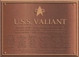 Another Defiant class ship, the USS Valiant.