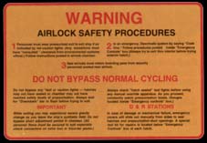 Airlock warning sign, 2271